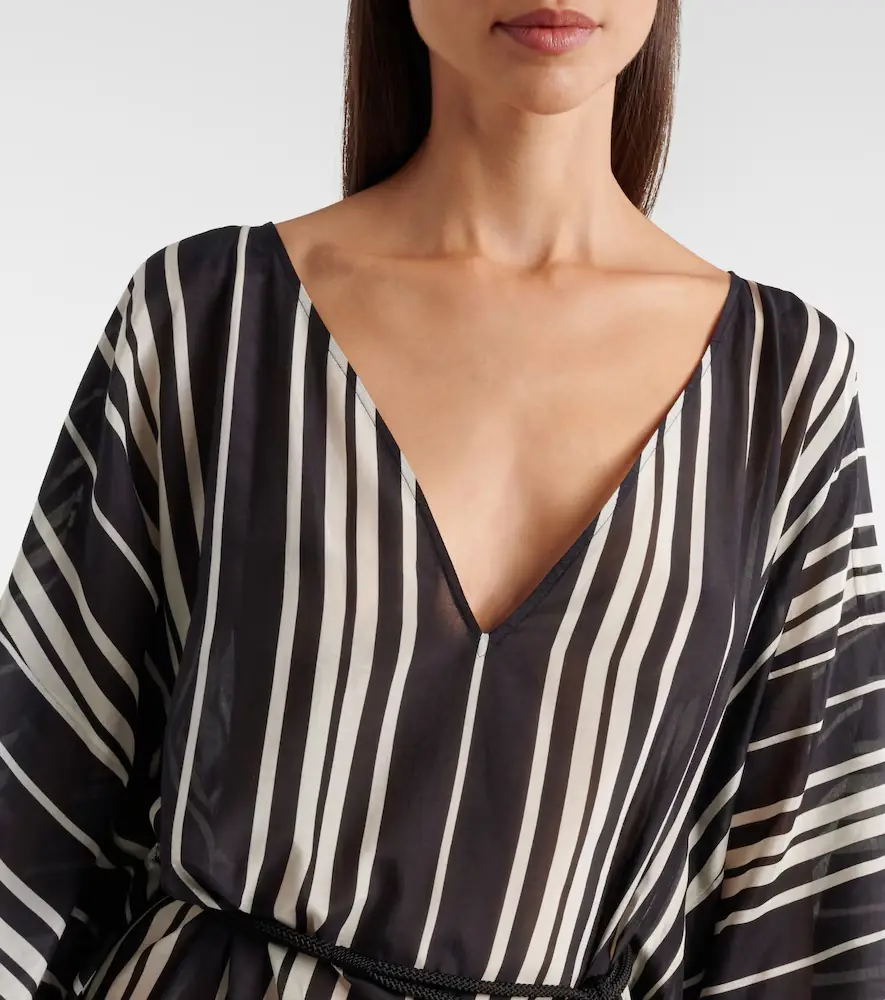 Tory Burch Striped cotton and silk kaftan | Thumbnail 2
