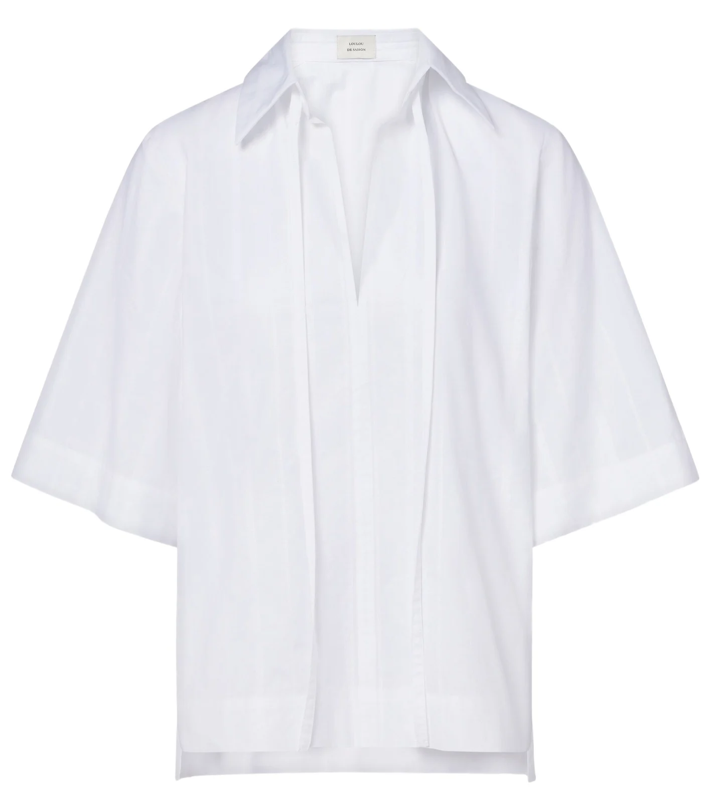 Sofi tie-neck cotton poplin top