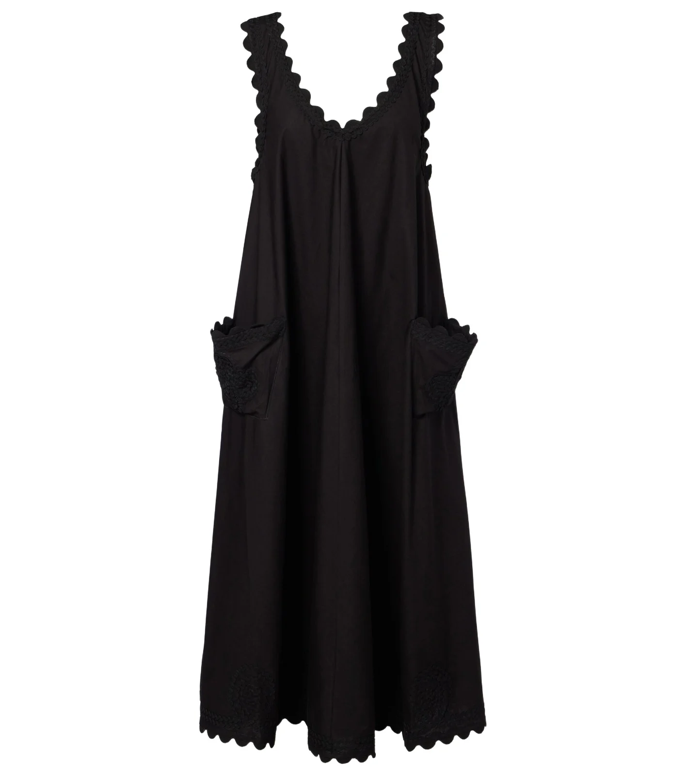 Embroidered scalloped cotton poplin midi dress Embroidered scalloped cotton poplin midi dress