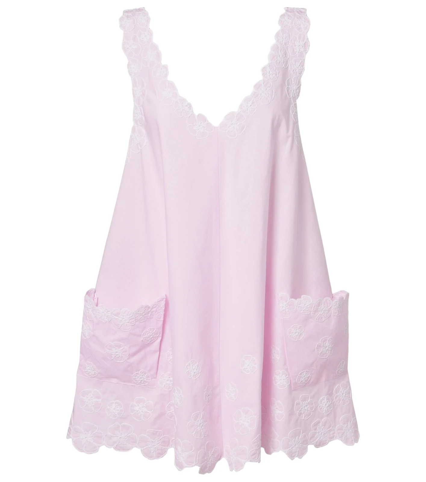 Embroidered cotton poplin minidress Embroidered cotton poplin minidress