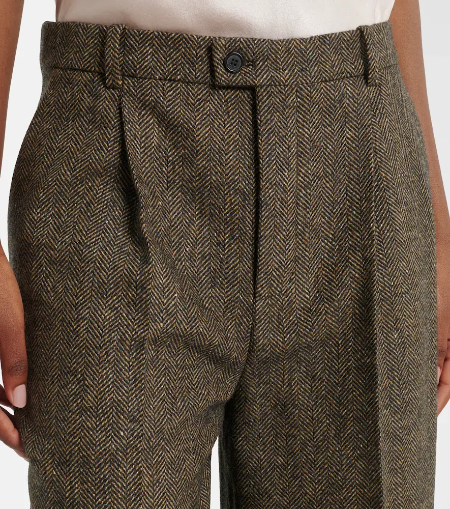 Saint Laurent Herringbone wool-blend culottes | Thumbnail 2 Saint Laurent Herringbone wool-blend culottes | Thumbnail 2