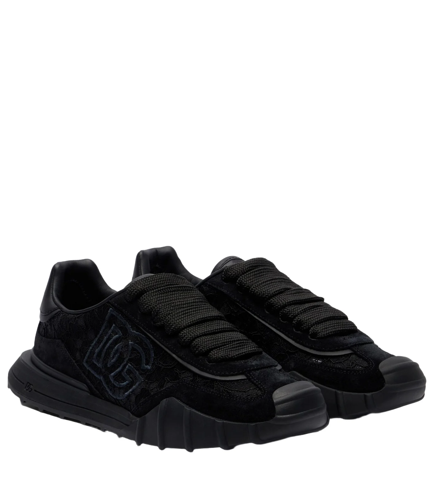 Dolce & Gabbana Runner leather-trimmed lace sneakers
