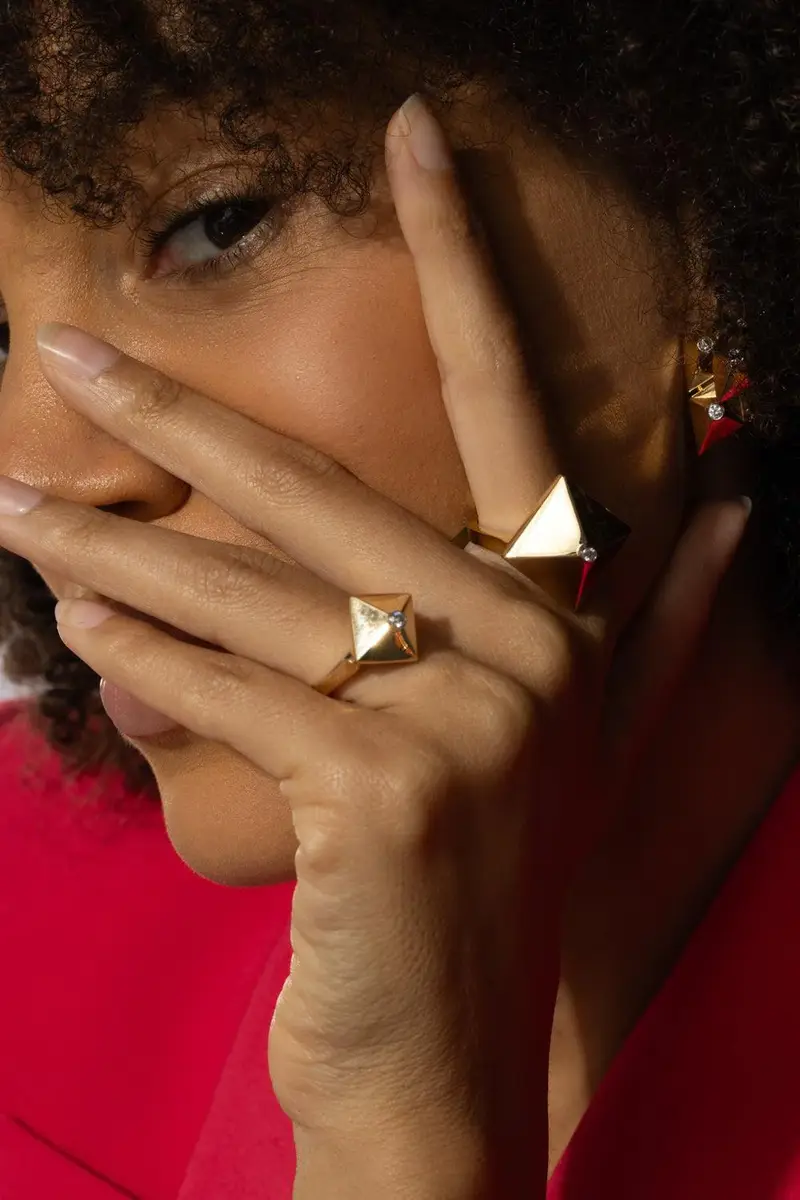 ALETTO BROTHERS Mini Diamond Accent Piramide Ring | Thumbnail 5