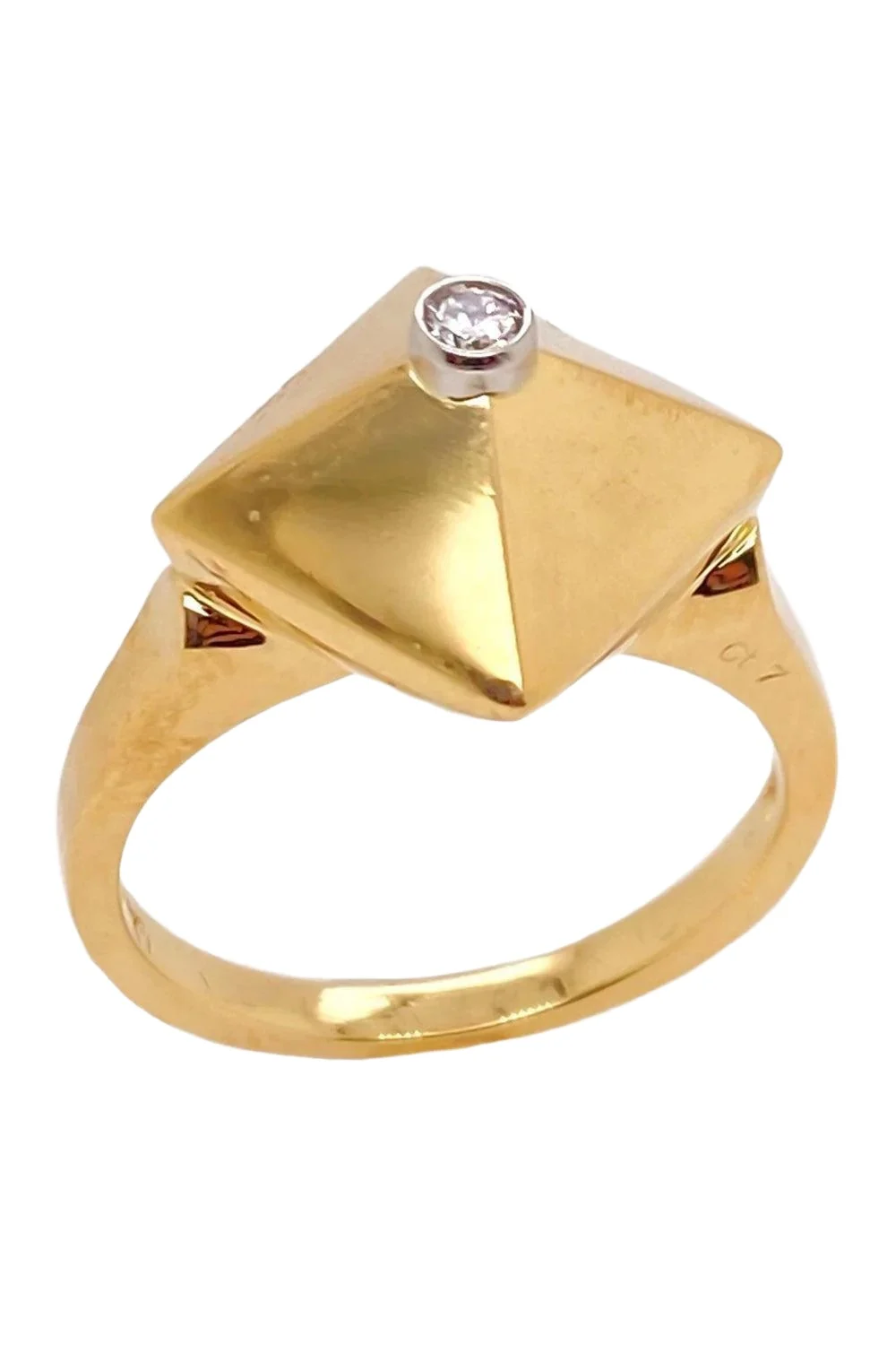 ALETTO BROTHERS Mini Diamond Accent Piramide Ring