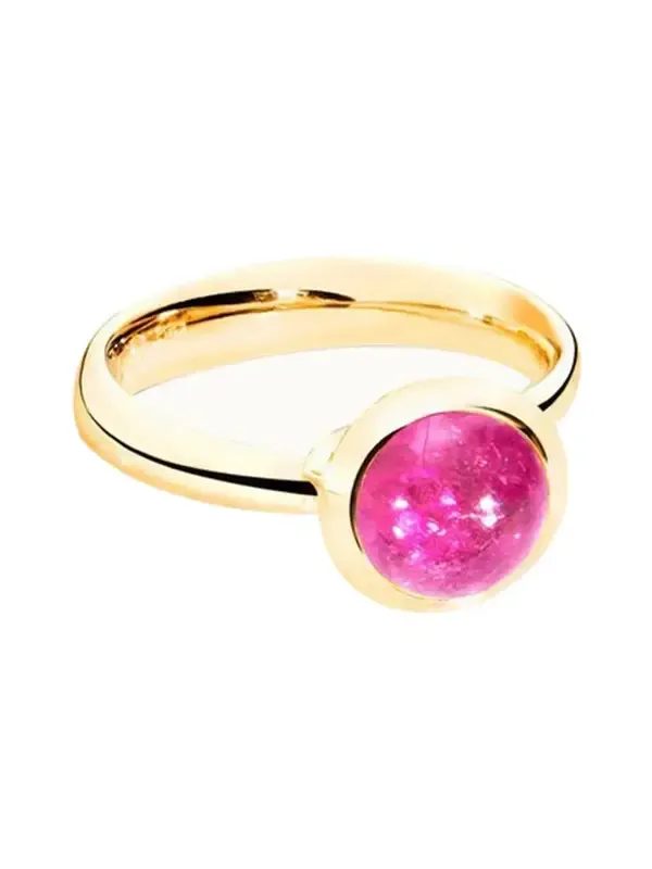 Pink Tourmaline Small Bouton Ring