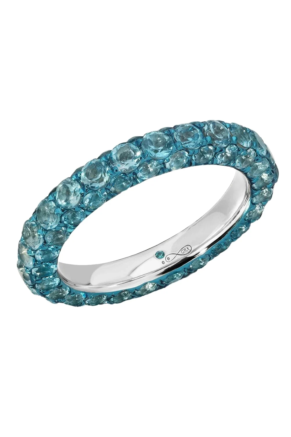 Swiss Blue 3 Sided Ring