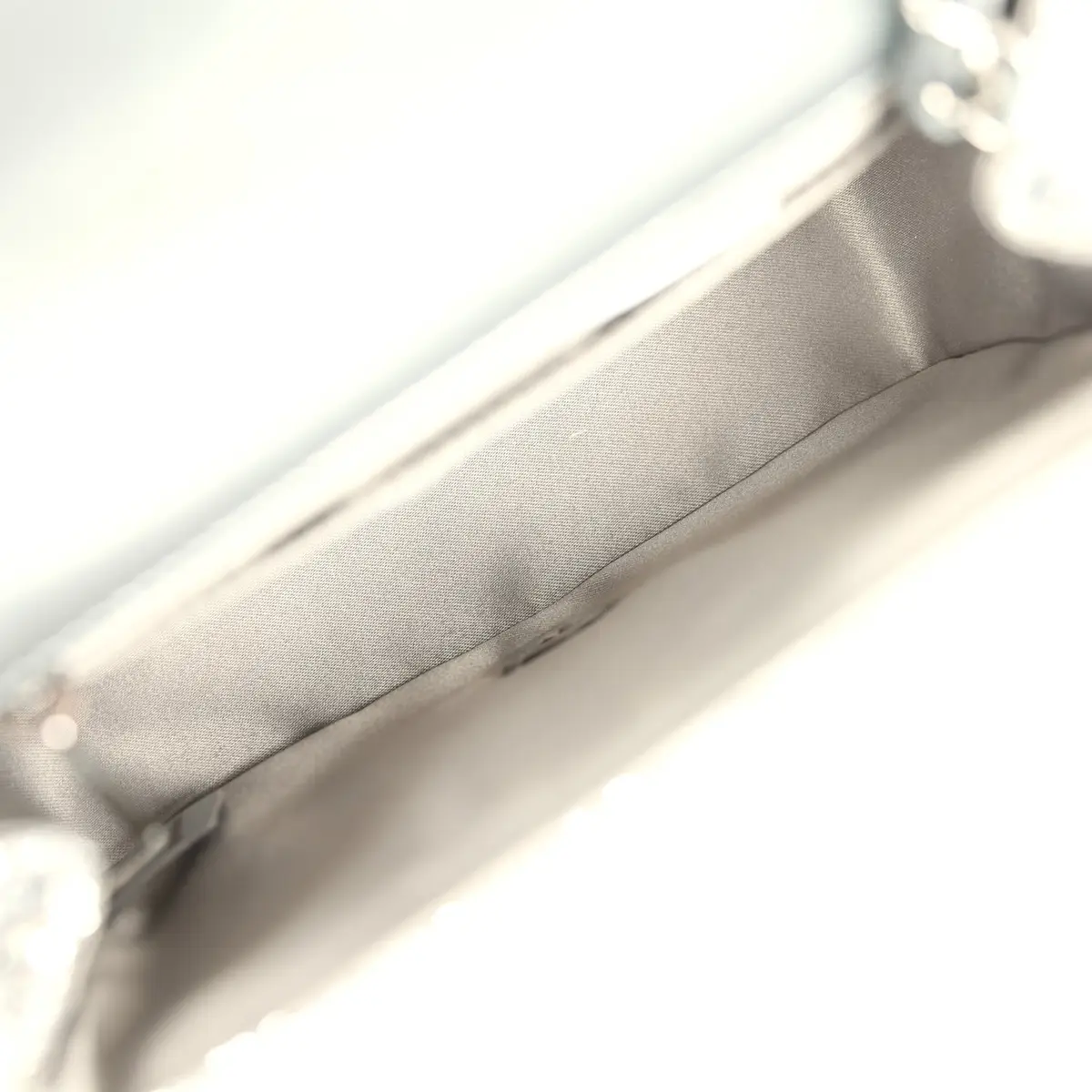 Chanel Chanel Mini Classic Square Flap Bag Metallic Silver Sequins Ruthenium Hardware | Thumbnail 8 Chanel Chanel Mini Classic Square Flap Bag Metallic Silver Sequins Ruthenium Hardware | Thumbnail 8