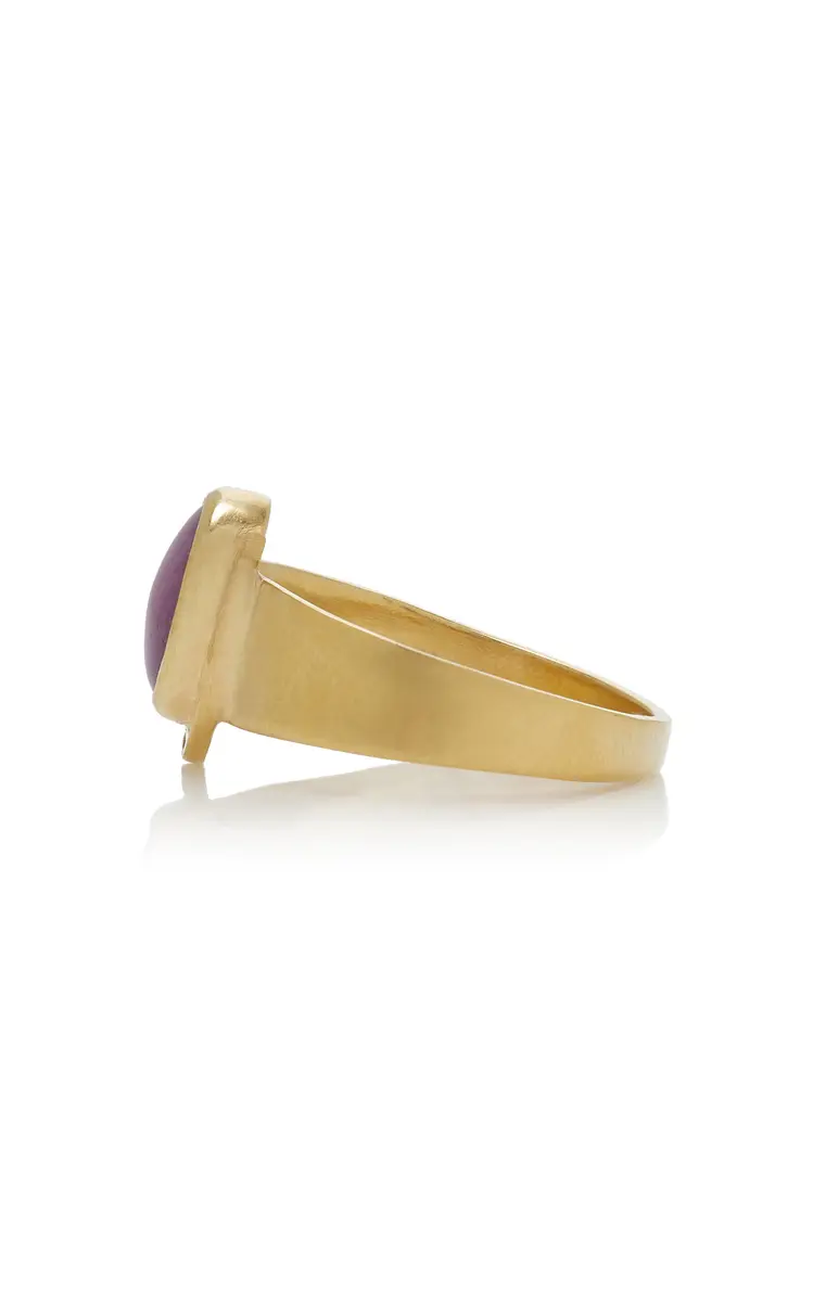 Annette Ferdinandsen Paloma Lone Star 18K Yellow Gold Diamond and Star Ruby Ring | Thumbnail 4 Annette Ferdinandsen Paloma Lone Star 18K Yellow Gold Diamond and Star Ruby Ring | Thumbnail 4