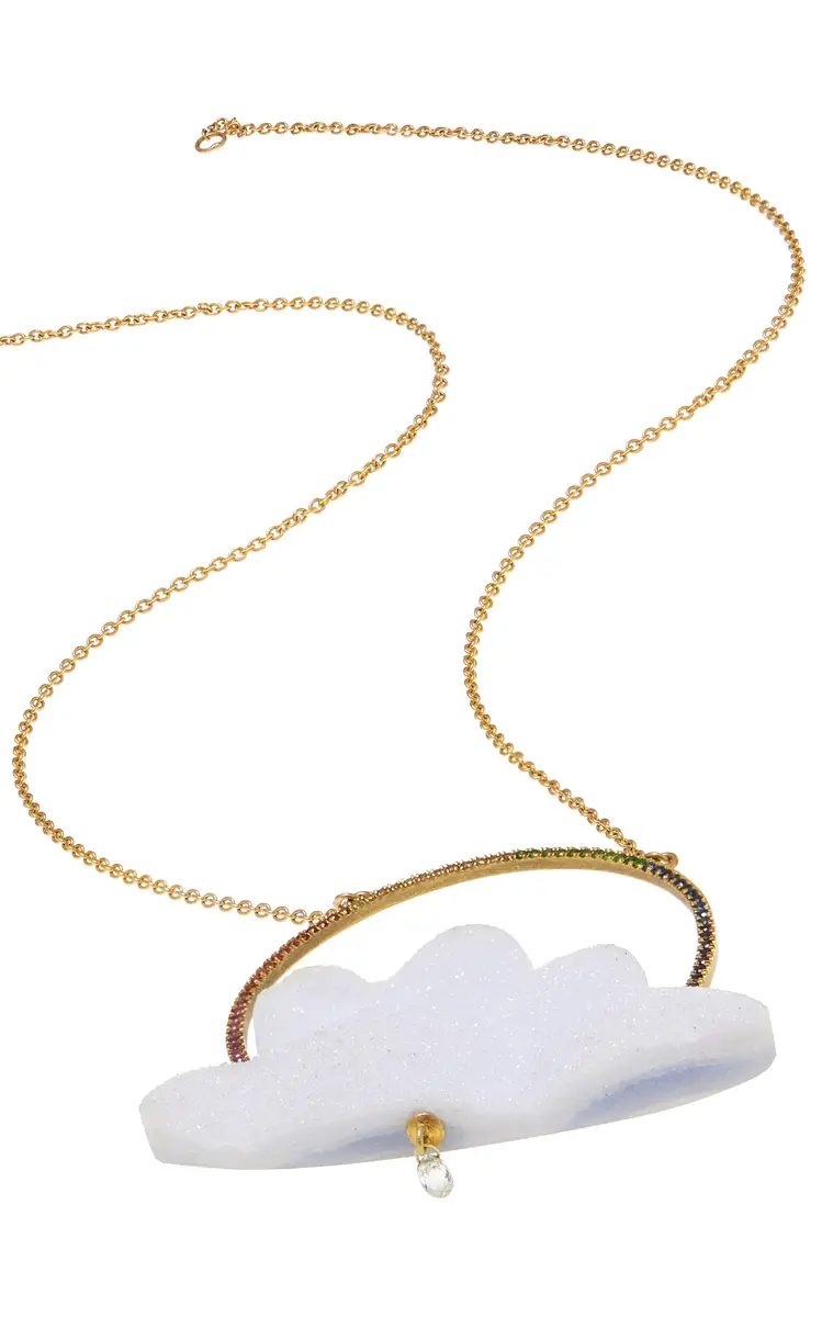 Annette Ferdinandsen Rainbow Daydreamer Cloud 18K Yellow Gold Multi-Stone Necklace | Thumbnail 3 Annette Ferdinandsen Rainbow Daydreamer Cloud 18K Yellow Gold Multi-Stone Necklace | Thumbnail 3