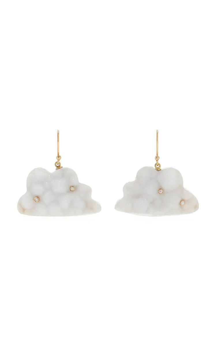 Annette Ferdinandsen Chalcedony Drusy Daydreamer Cloud Earrings | Image 1 Annette Ferdinandsen Chalcedony Drusy Daydreamer Cloud Earrings | Image 1