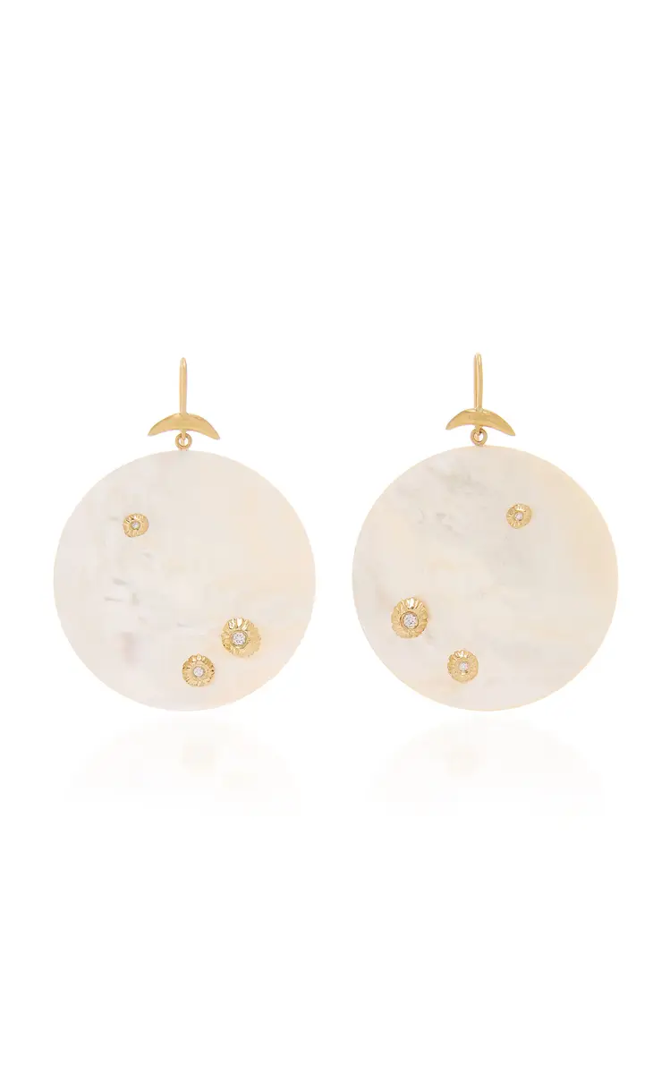Annette Ferdinandsen Large Luna Earring With Diamonds | Image 1 Annette Ferdinandsen Large Luna Earring With Diamonds | Image 1
