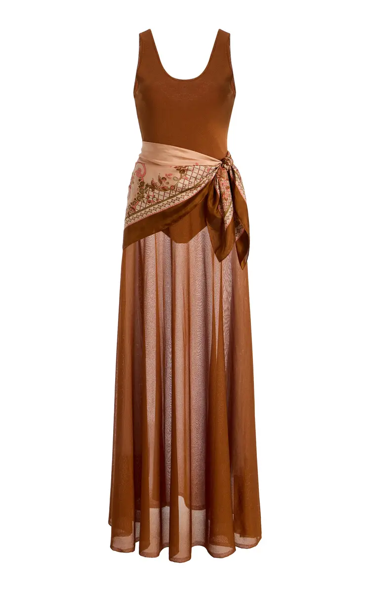 Zimmermann Aster Scarf-Detailed Knit Maxi Dress | Thumbnail 9 Zimmermann Aster Scarf-Detailed Knit Maxi Dress | Thumbnail 9