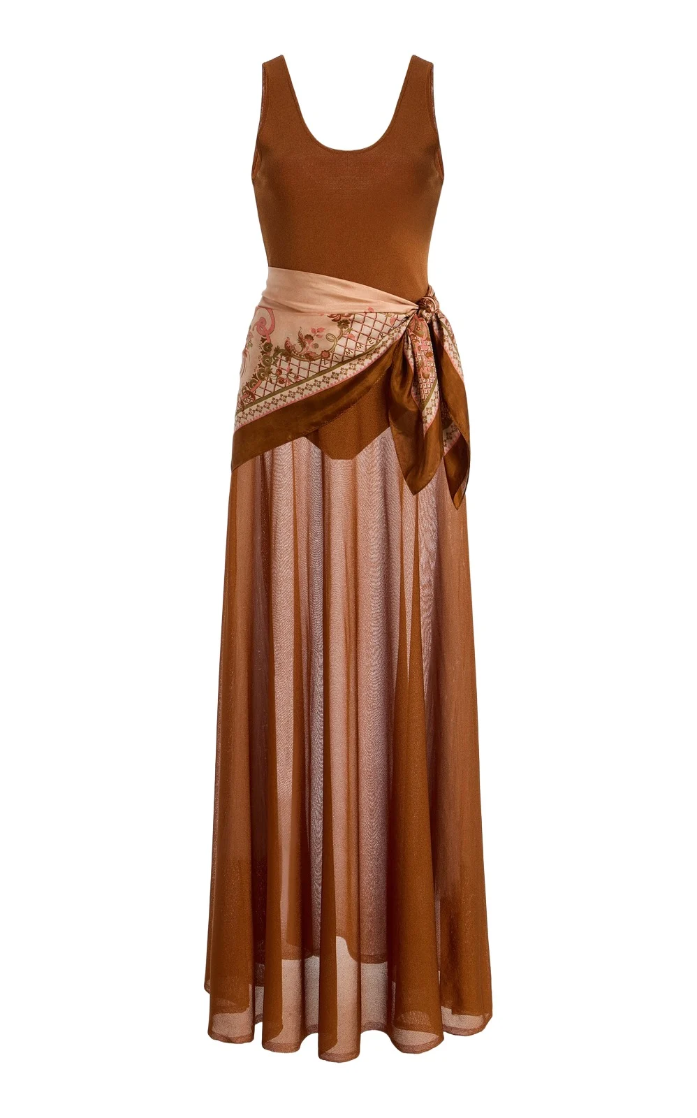 Aster Scarf-Detailed Knit Maxi Dress Aster Scarf-Detailed Knit Maxi Dress