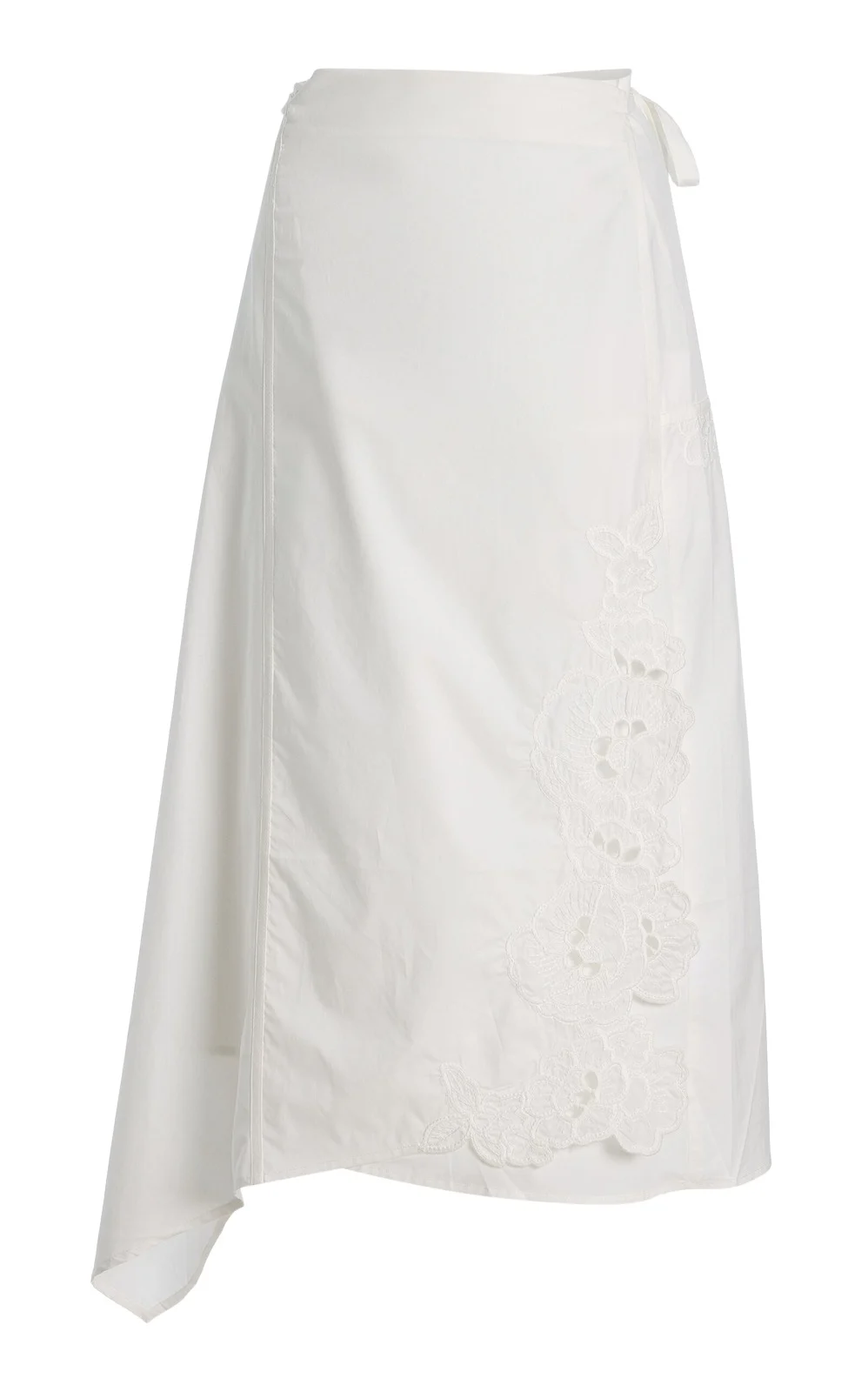 Klara Lace-Trimmed Satin Midi Skirt Klara Lace-Trimmed Satin Midi Skirt
