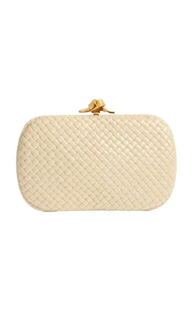 Soft Knot Intrecciato Leather Clutch