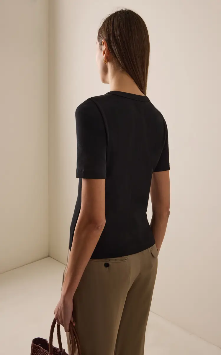 FLORE FLORE Jess Cotton Henley T-Shirt | Thumbnail 5 FLORE FLORE Jess Cotton Henley T-Shirt | Thumbnail 5