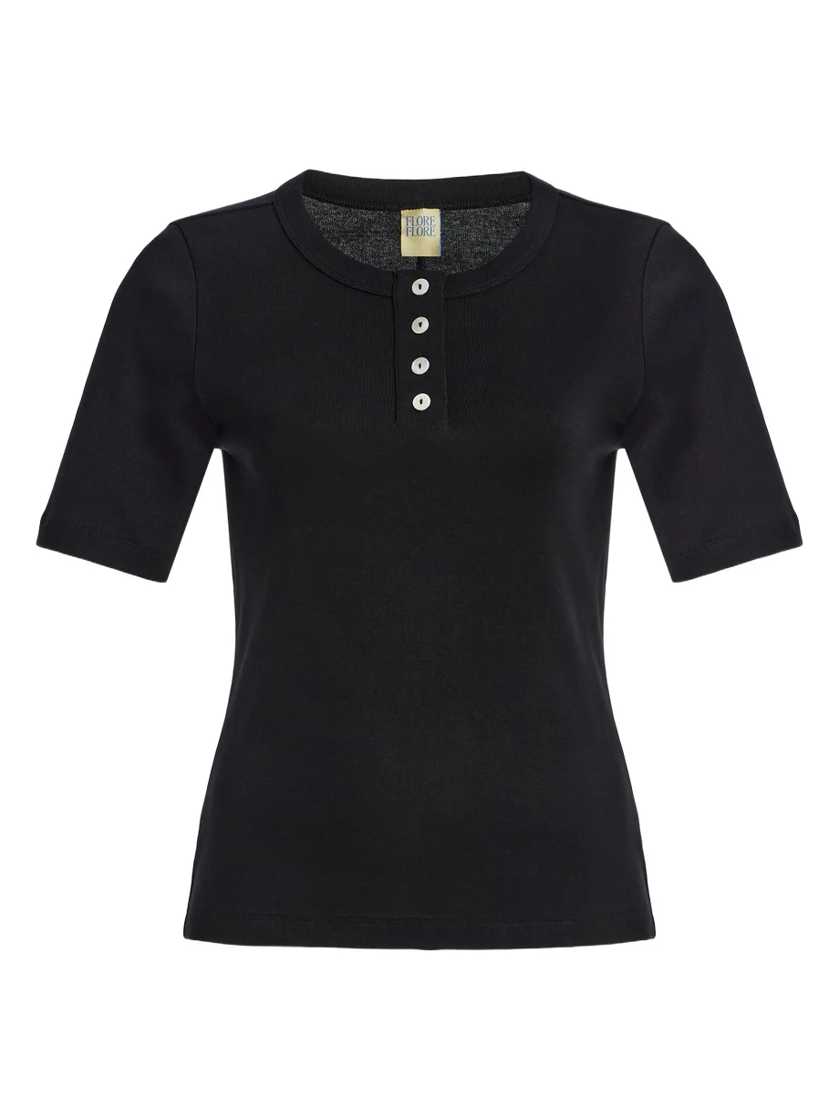 Jess Cotton Henley T-Shirt Jess Cotton Henley T-Shirt