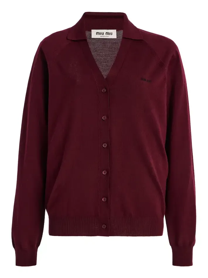 Button-Down Wool Cardigan