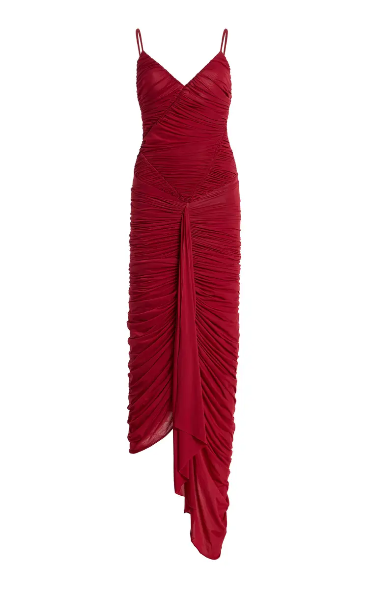 Maygel Coronel Mater Ruched Jersey Maxi Dress | Image 1 Maygel Coronel Mater Ruched Jersey Maxi Dress | Image 1
