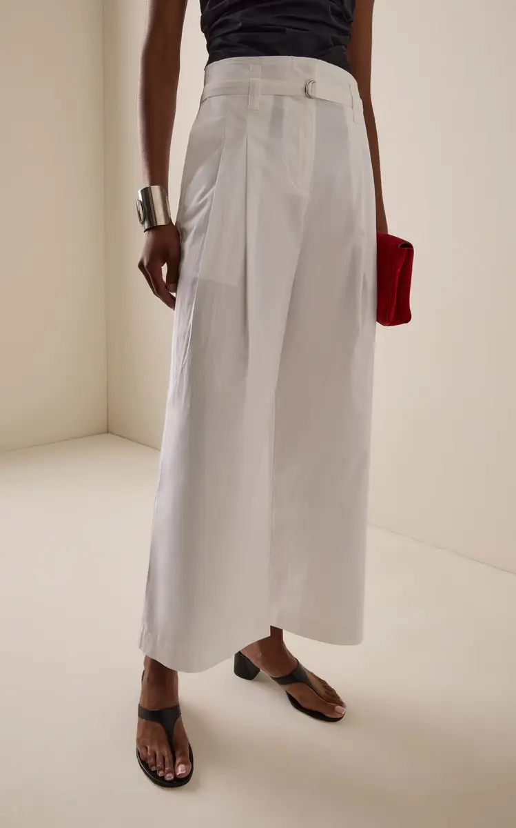 Proenza Schouler White Label Raver Cropped Poplin Wide-Leg Pants | Thumbnail 3 Proenza Schouler White Label Raver Cropped Poplin Wide-Leg Pants | Thumbnail 3