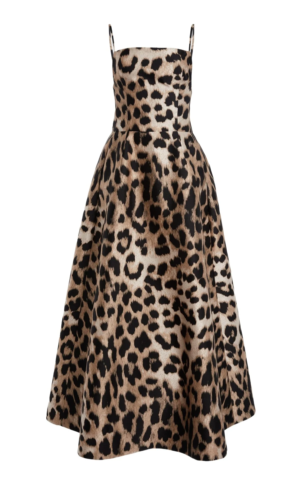 Sliced Leopard Midi Dress