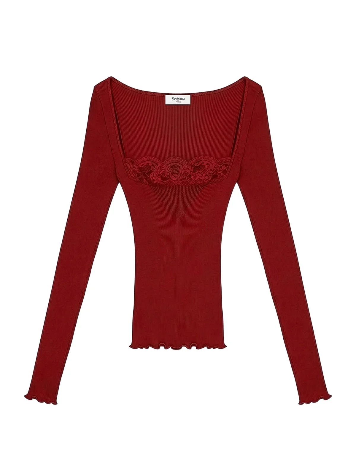 Lace-Trimmed Silk Top Lace-Trimmed Silk Top