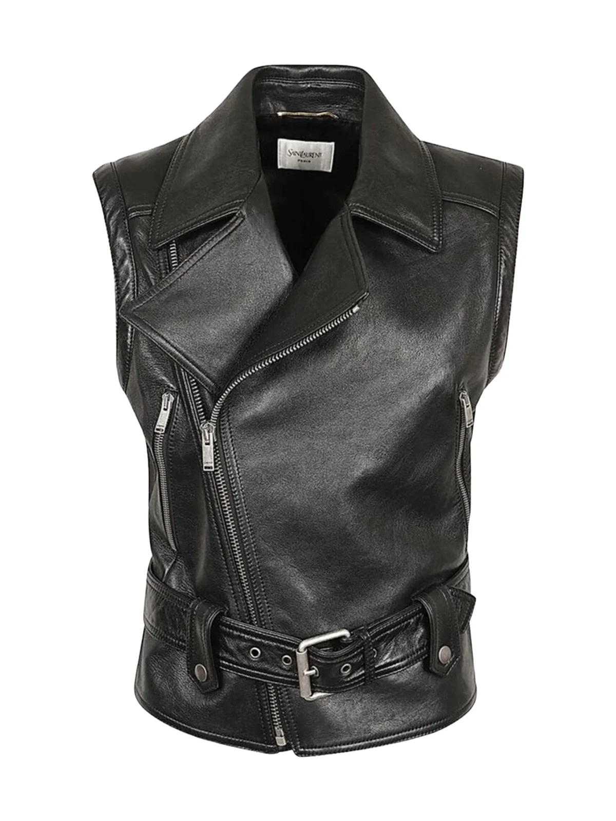 Saint Laurent Leather Biker Vest