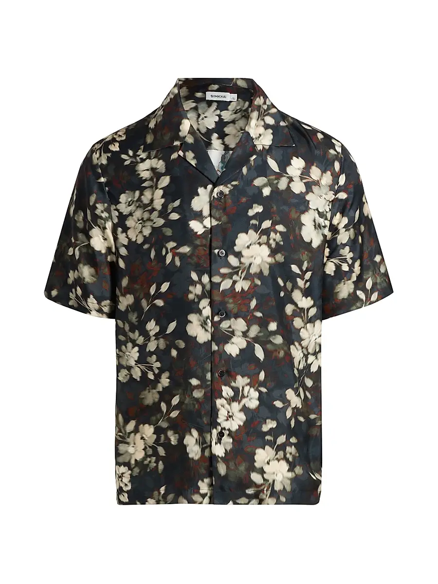 SIMKHAI Men's Casper Floral Silk Shirt - Floral Print | Image 1 SIMKHAI Men's Casper Floral Silk Shirt - Floral Print | Image 1