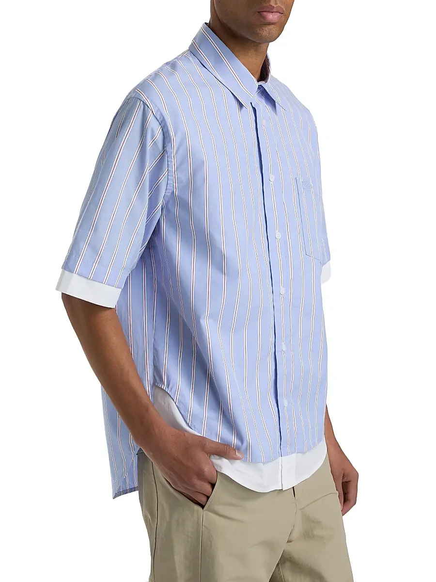 Simkhai Men's Steven Double-Layer Shirt | Thumbnail 4 Simkhai Men's Steven Double-Layer Shirt | Thumbnail 4
