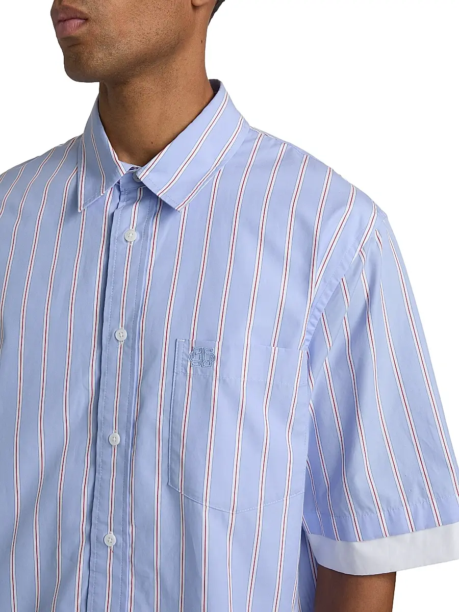 Simkhai Men's Steven Double-Layer Shirt | Thumbnail 6 Simkhai Men's Steven Double-Layer Shirt | Thumbnail 6