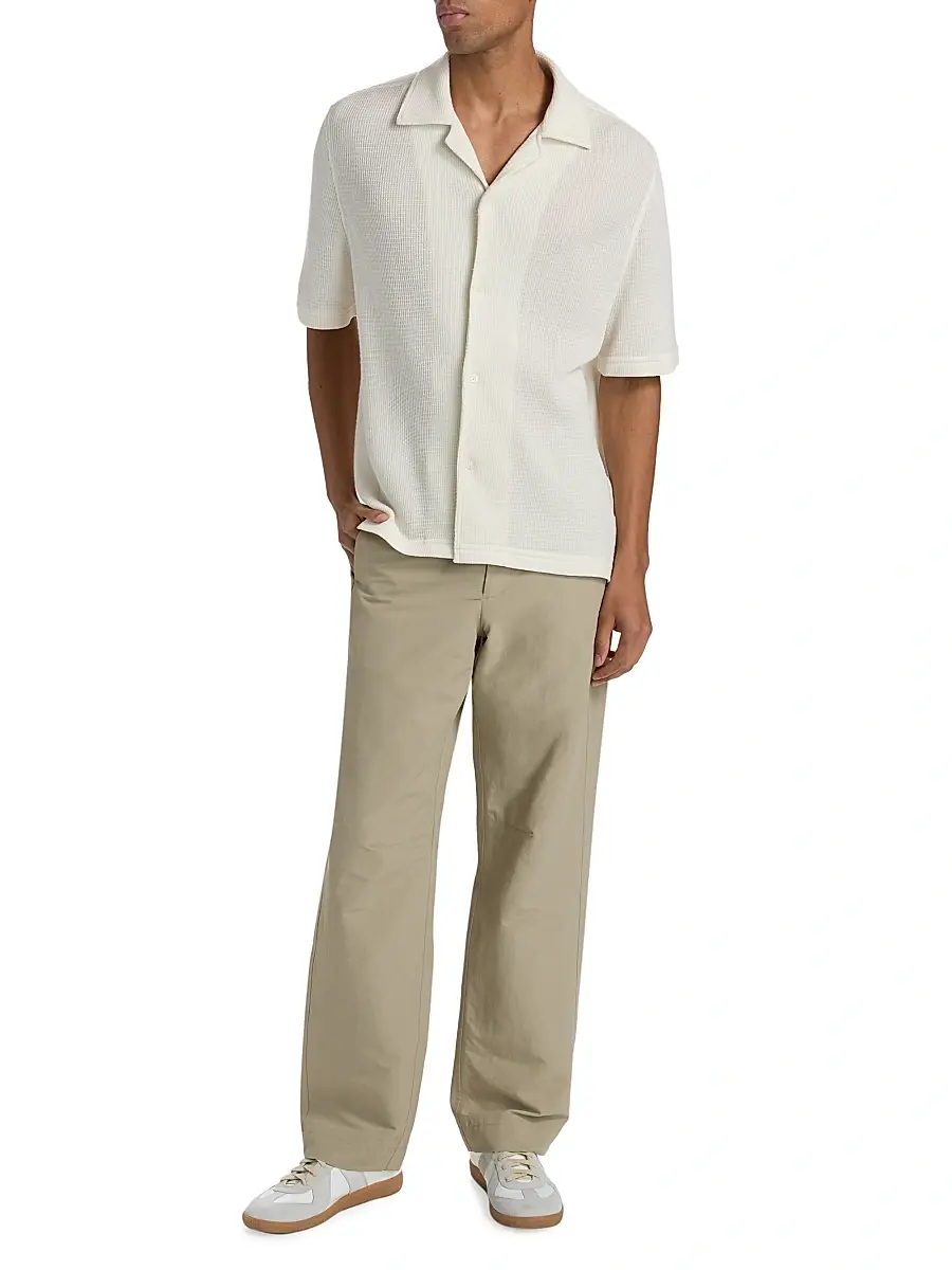 Simkhai Men's Troy Rib-Knit Shirt | Thumbnail 2