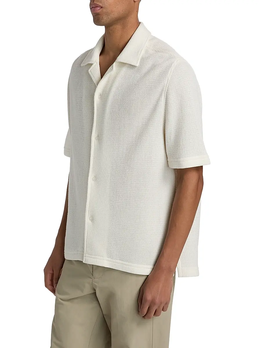 Simkhai Men's Troy Rib-Knit Shirt | Thumbnail 4