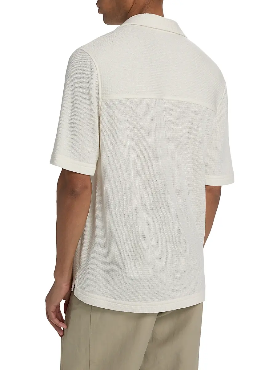 Simkhai Men's Troy Rib-Knit Shirt | Thumbnail 5
