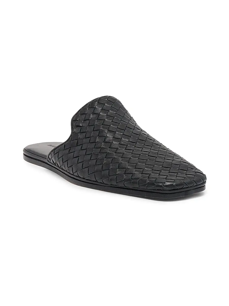 Bottega Veneta Men's Palazzo Intrecciato Leather Mules | Thumbnail 2 Bottega Veneta Men's Palazzo Intrecciato Leather Mules | Thumbnail 2