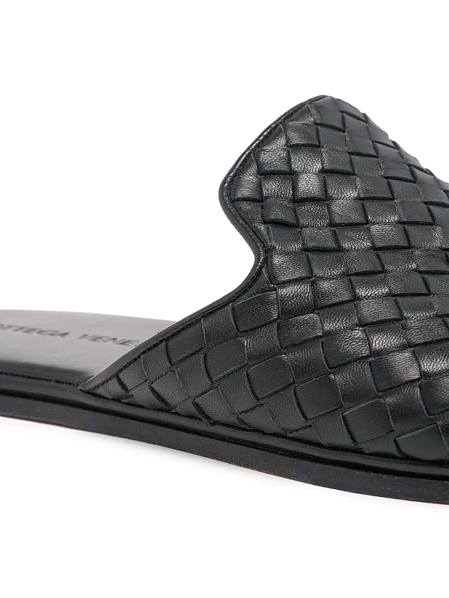 Bottega Veneta Men's Palazzo Intrecciato Leather Mules | Thumbnail 6 Bottega Veneta Men's Palazzo Intrecciato Leather Mules | Thumbnail 6