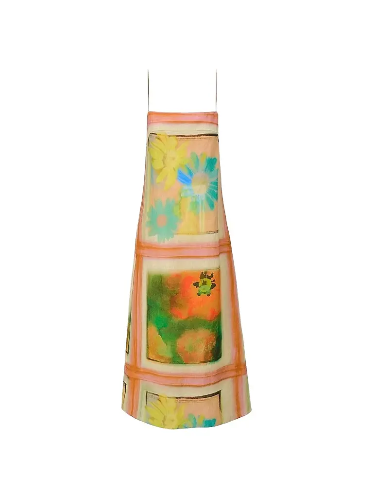 Staud Women's Laura Printed Linen Maxi Dress - Superbloom Scarf | Image 1 Staud Women's Laura Printed Linen Maxi Dress - Superbloom Scarf | Image 1