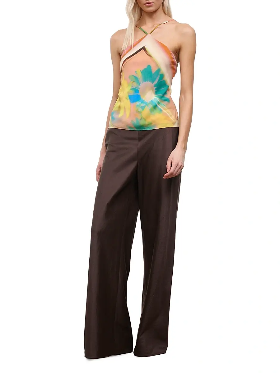 Staud Women's Cubism Halterneck Top | Thumbnail 2 Staud Women's Cubism Halterneck Top | Thumbnail 2