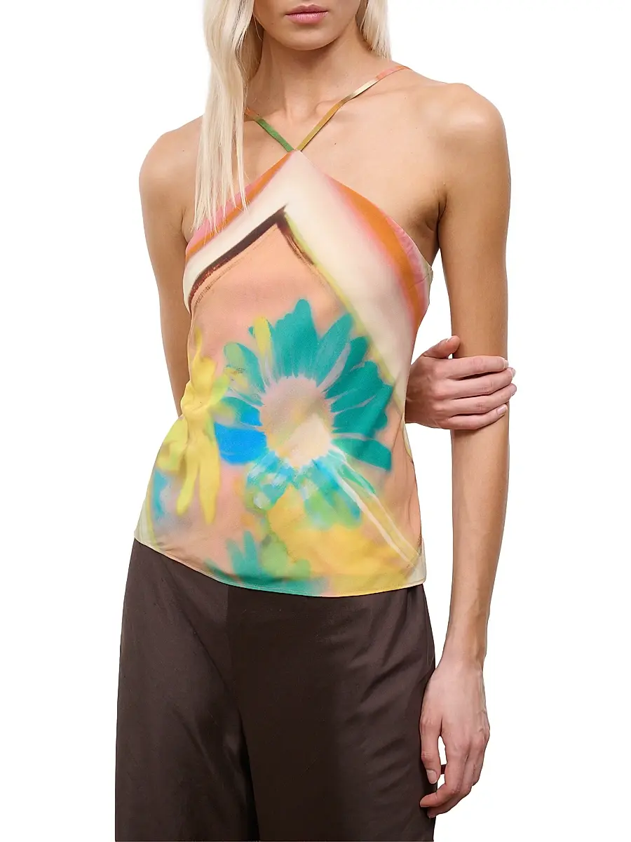 Staud Women's Cubism Halterneck Top | Thumbnail 3 Staud Women's Cubism Halterneck Top | Thumbnail 3