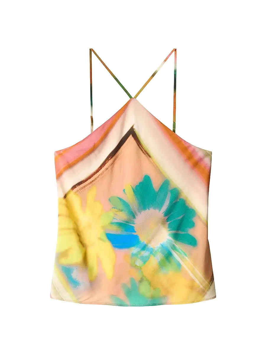 Staud Women's Cubism Halterneck Top - Superbloom Scarf - Size 14 | Image 1 Staud Women's Cubism Halterneck Top - Superbloom Scarf - Size 14 | Image 1