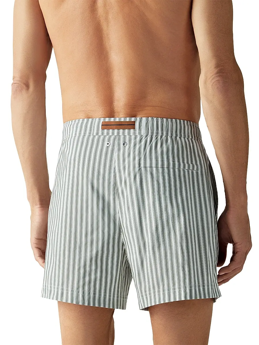 Zegna Men's Striped Swim Trunks | Thumbnail 3