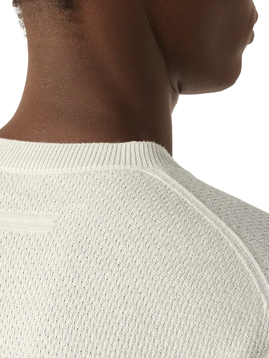 Zegna Men's Silk Linen and Cashmere Crewneck T-Shirt | Thumbnail 4 Zegna Men's Silk Linen and Cashmere Crewneck T-Shirt | Thumbnail 4