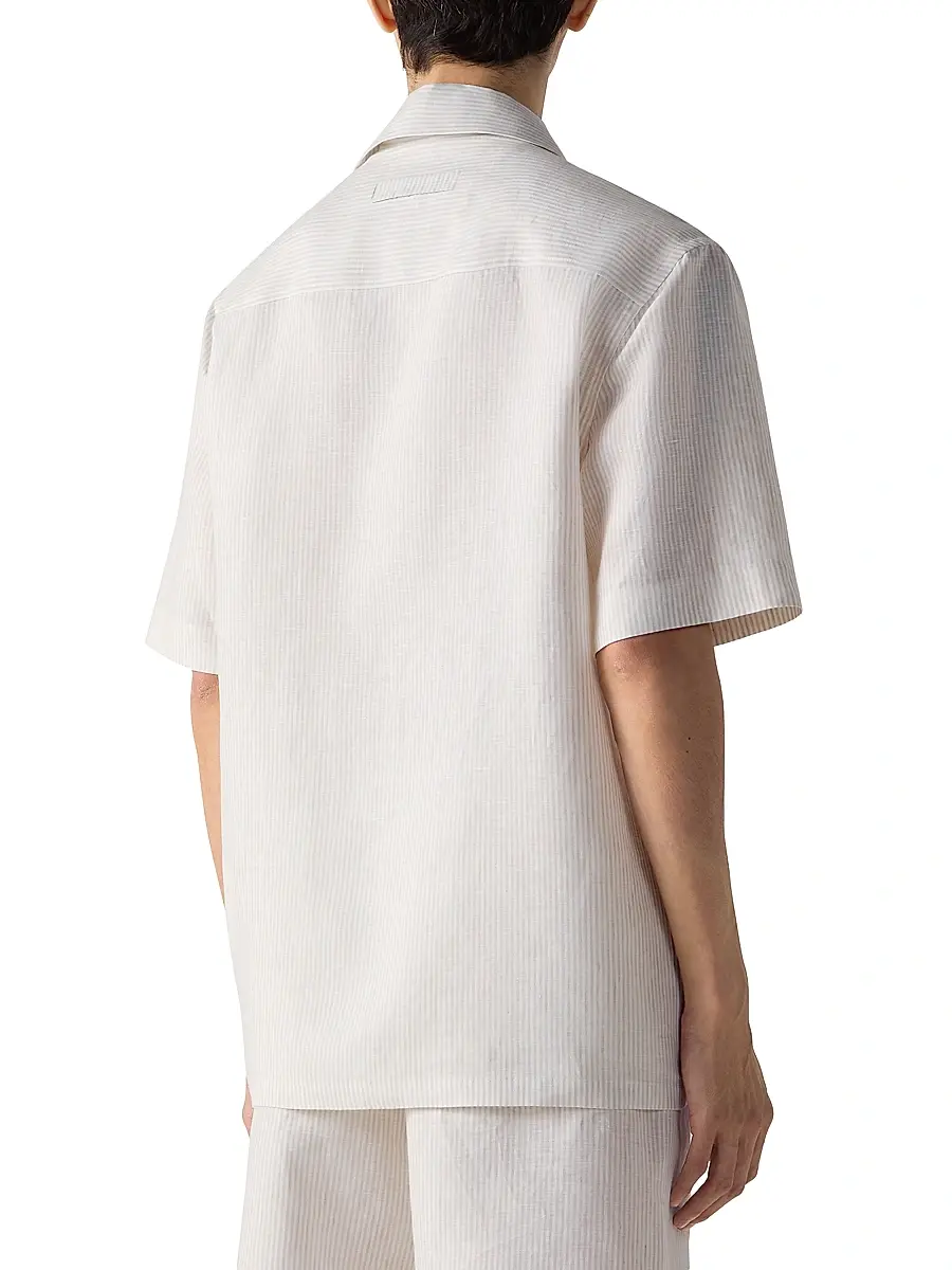 Zegna Men's Oasi Lino Pajamas | Thumbnail 3 Zegna Men's Oasi Lino Pajamas | Thumbnail 3