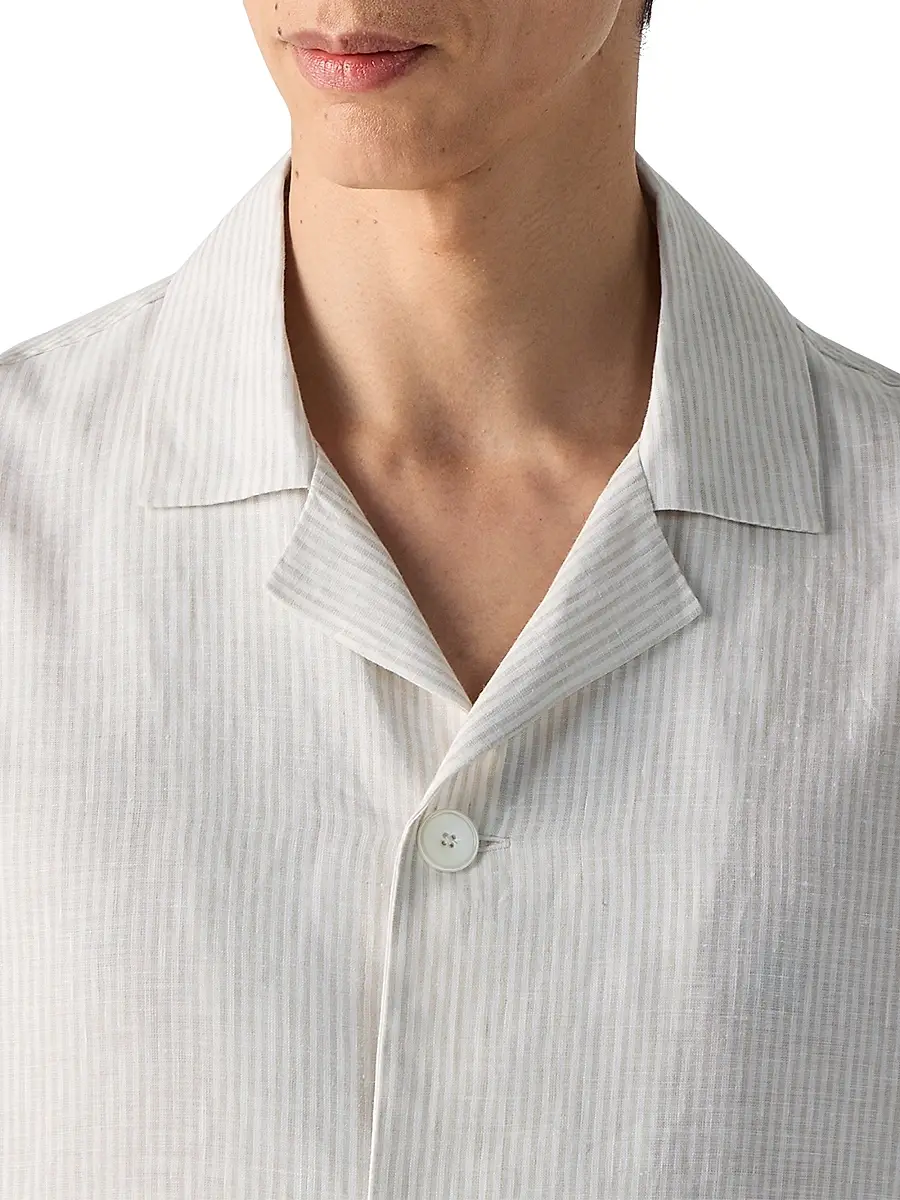 Zegna Men's Oasi Lino Pajamas | Thumbnail 4 Zegna Men's Oasi Lino Pajamas | Thumbnail 4