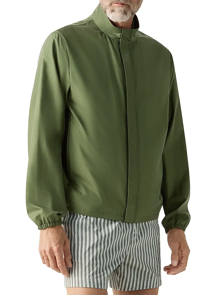 Zegna Men's Silk Blouson Jacket | Thumbnail 2 Zegna Men's Silk Blouson Jacket | Thumbnail 2