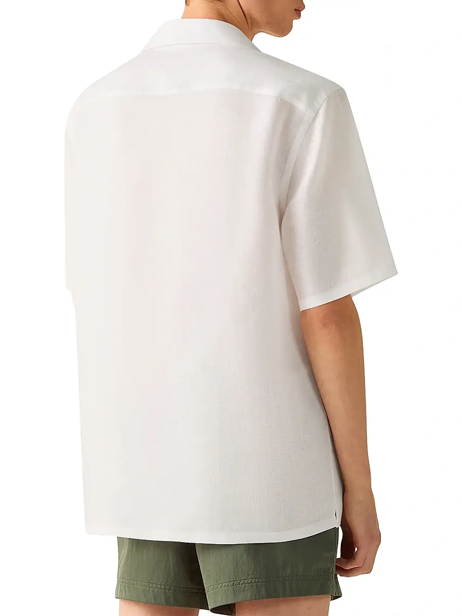 Zegna Men's Oasi Lino Shirt | Thumbnail 3 Zegna Men's Oasi Lino Shirt | Thumbnail 3
