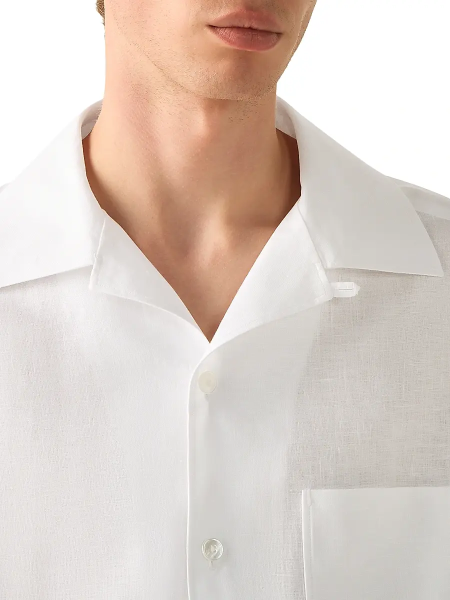 Zegna Men's Oasi Lino Shirt | Thumbnail 4 Zegna Men's Oasi Lino Shirt | Thumbnail 4