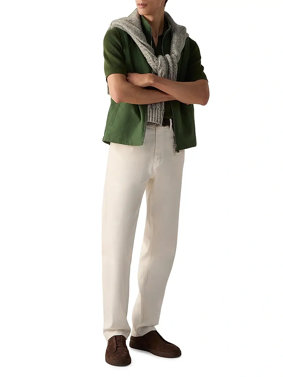 Zegna Men's Oasi Lino Vest | Thumbnail 6
