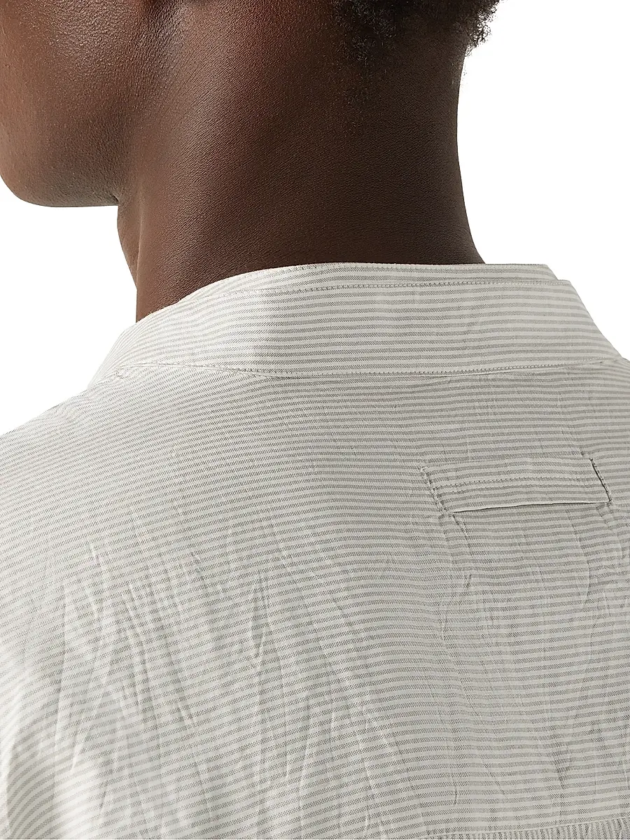 Zegna Men's Striped Silk Shirt | Thumbnail 4 Zegna Men's Striped Silk Shirt | Thumbnail 4