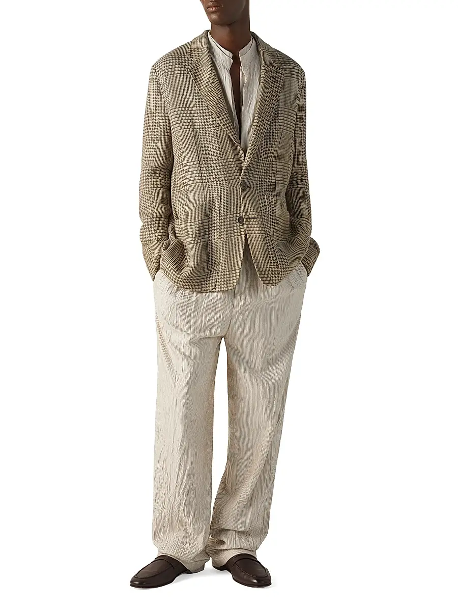 Zegna Men's Striped Silk Shirt | Thumbnail 5 Zegna Men's Striped Silk Shirt | Thumbnail 5