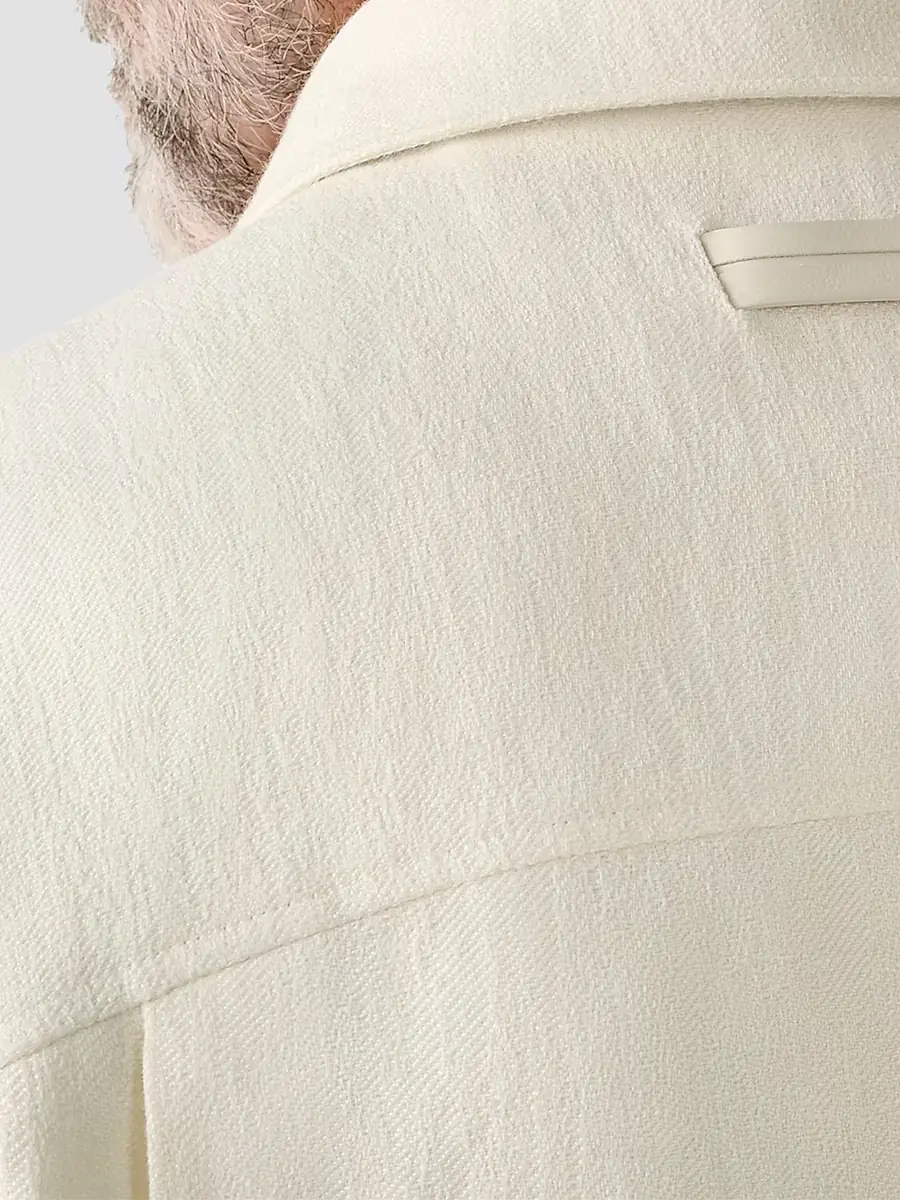 Zegna Men's Wool and Linen Overshirt | Thumbnail 5 Zegna Men's Wool and Linen Overshirt | Thumbnail 5